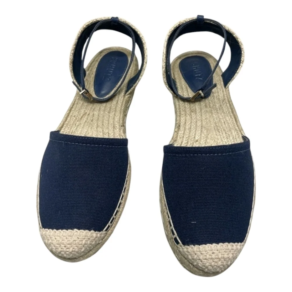 Schutz Womens Greeca Espadrille Flats US 11 Embroidered Ankle Strap New